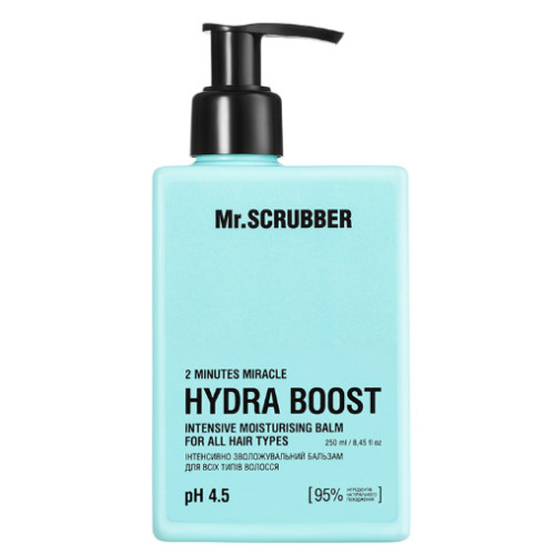 Інтенсивно зволожувальний бальзам для волосся Mr.SCRUBBER 2 Minutes Miracle Hydra Boost, 250 мл.